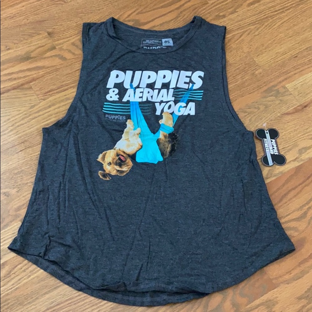 Puppies Make Me Happy — Puppies & Aerial Yoga Tank